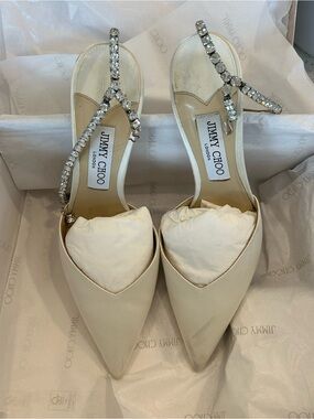 Jimmy Choo Saeda 100 Satin Heels
